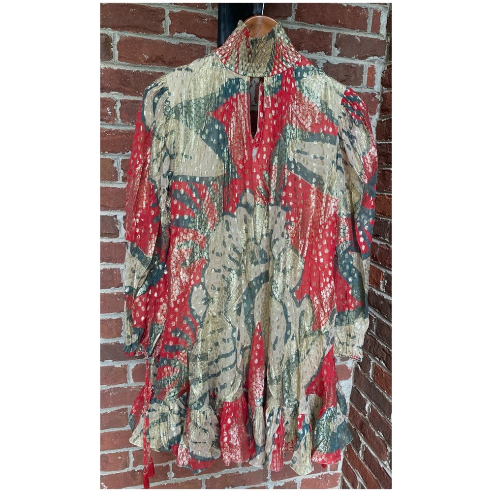 NWT Anthropologie VERB Pallavi Singhee Shimmery Swing Dress Size Small